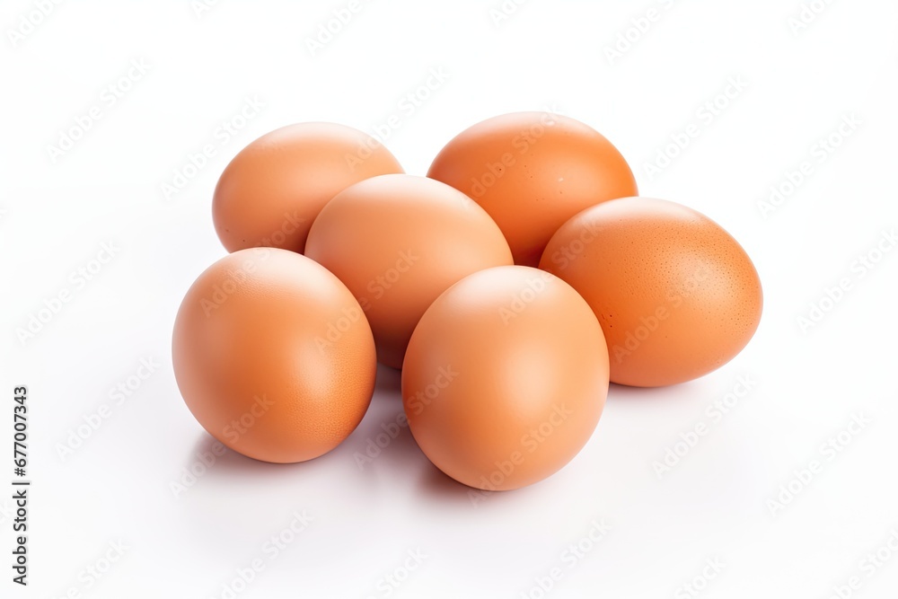 Eggs on plain white backdrop Eggs on plain white backdrop