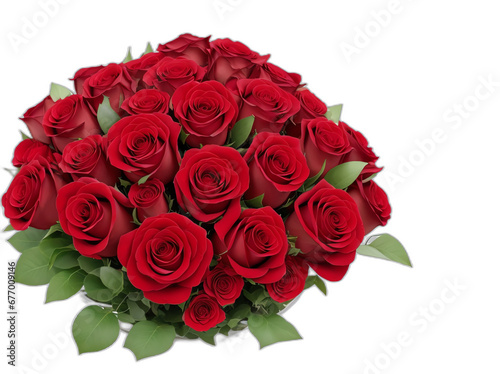 Bouquet of red roses from Generative AI