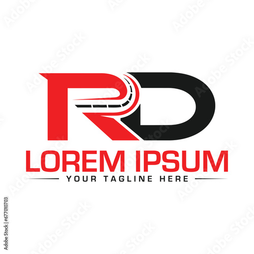 RD Letter Logo Design and Road Logo Design