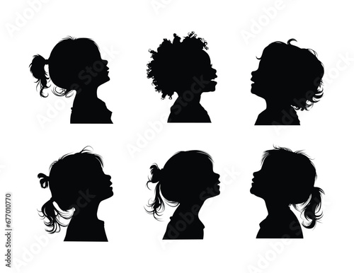 girls  face profile,silhoutte. © kengmerry