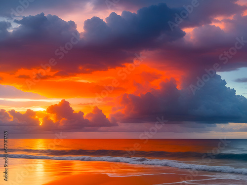 sunset over the ocean