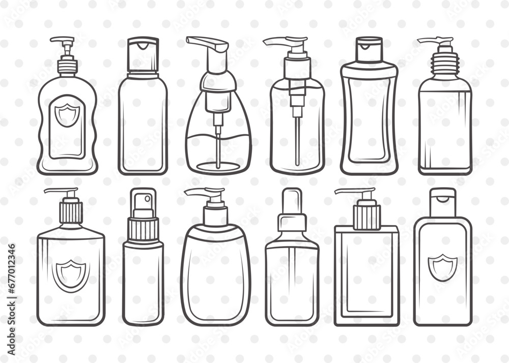 Hand Sanitizer Clipart SVG Cut File | Sanitizer Svg | Sanitizer Bottle ...