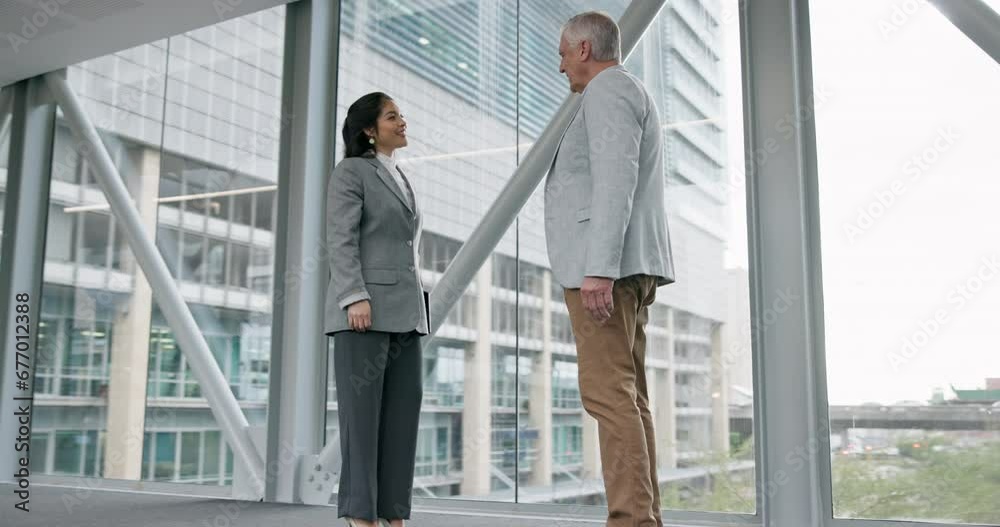 Business people, handshake and travel meeting, HR introduction or welcome to corporate partnership or b2b opportunity. Man and woman clients shaking hands for agreement, collaboration and recruitment Business people, handshake and travel meeting, HR introduction or welcome to corporate partnership or b2b opportunity. Man and woman clients shaking hands for agreement, collaboration and recruitment