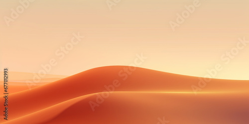 3D Render of Isolated Sand Dune Egypt Desert Orange Empty Background © molllo design studio