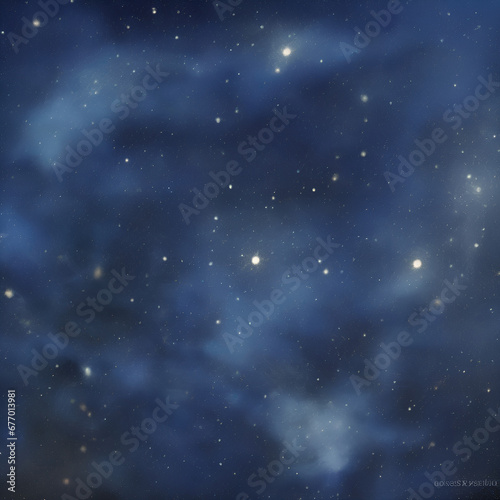 Indigo blue celestial starry night. A glimpse into the cosmos and its wonders. 