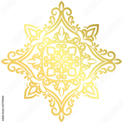 Golden mandala.Mandala de lujo .color dorado