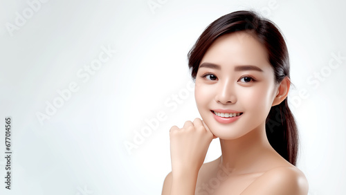 BEAUTIFUL YOUNG ASIAN WOMAN WITH CLEAN FRESH SKIN. legal AI