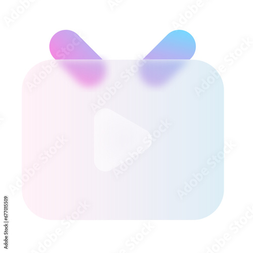 Video Editor Glassmorphism UI Icon Sign and Symbol Design Illustrator Png Svg