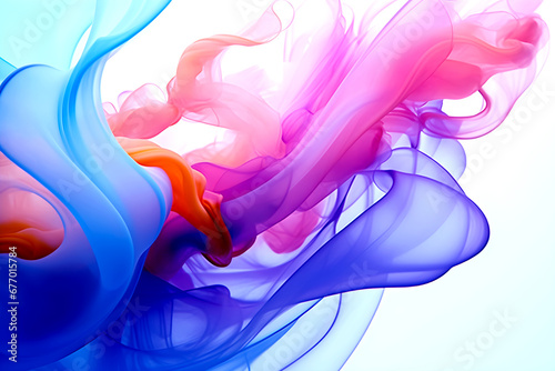 Colorful Ink Art Textured Background-Generative AI
