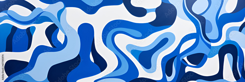 blue abstract wavy background | generative AI