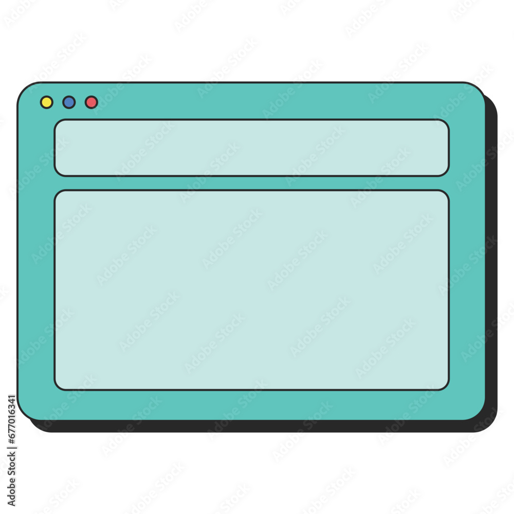 Retro infographic text box. User interface, ui, browser text box. Vector illustration.