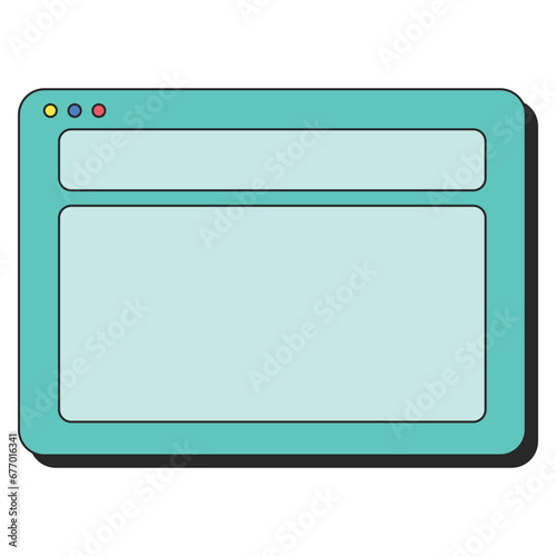 Retro infographic text box. User interface, ui, browser text box. Vector illustration.