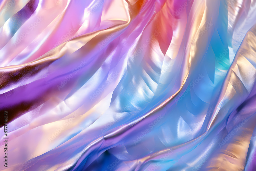 Fototapeta premium Colorful Fabrics-Generative AI