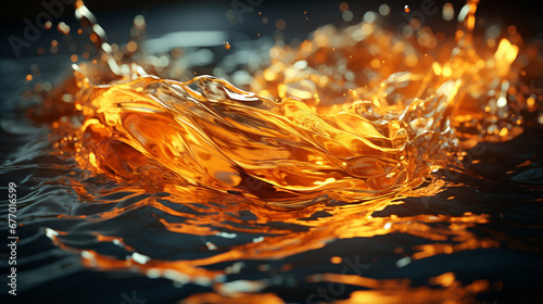 water drops on fire HD 8K wallpaper Stock Photographic Image 