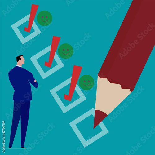 Investment asset allocation and balancing concept Businessman investors make pie charts to balance their portfolios to suit risk and return.