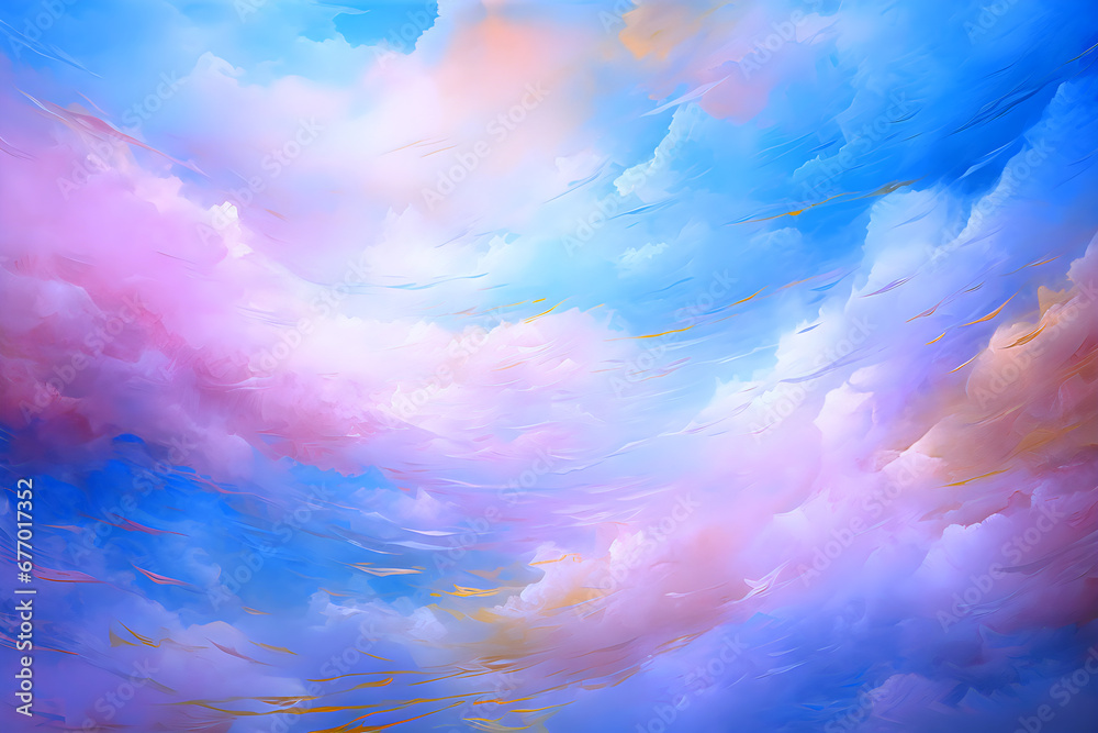 Fantastic Colorful Clouds Texture Background-Generative AI