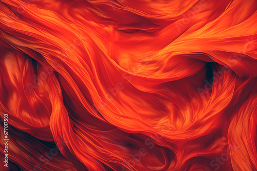 Abstract Background with Swirling Red Flames-Generative AI
