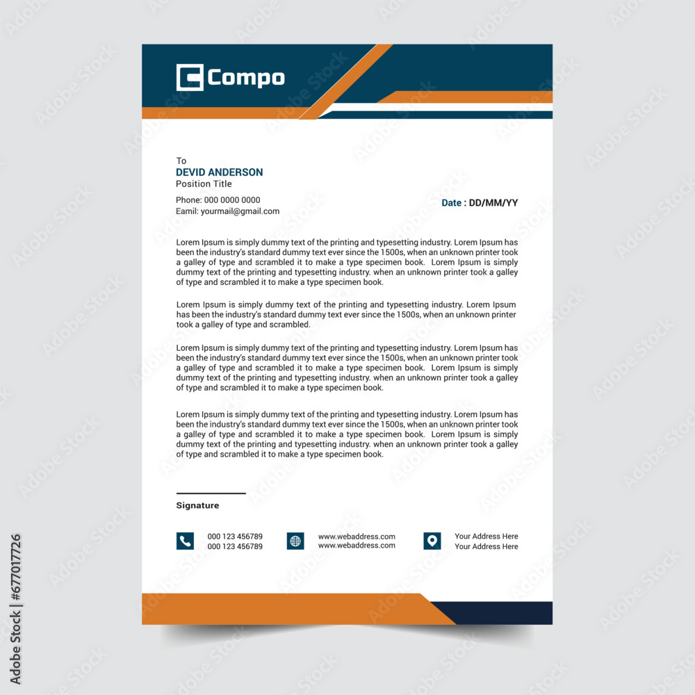 Professional letterhead template design Professional letterhead template design