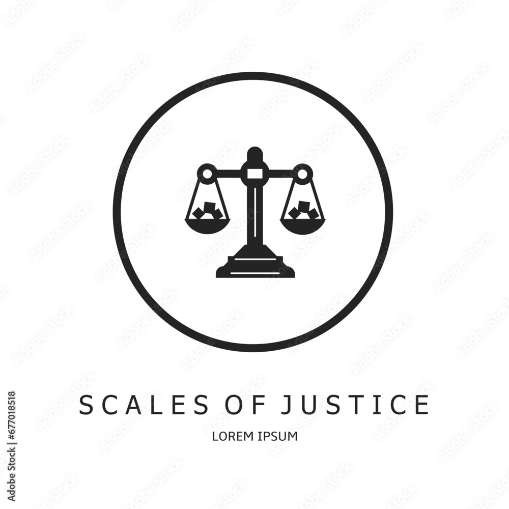 Scales of justice logo vector design for business. Scales of justice icon. Scales of justice logo vector design for business. Scales of justice icon.