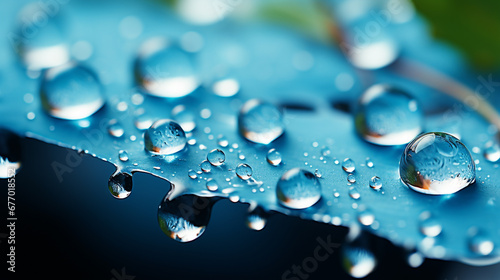 water drops on leaf HD 8K wallpaper Stock Photographic Image 