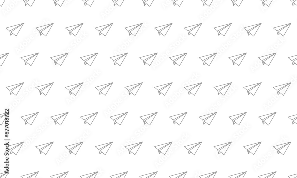 Simple paper airplane seamless pattern. Vector Repeating Texture. Simple paper airplane seamless pattern. Vector Repeating Texture.