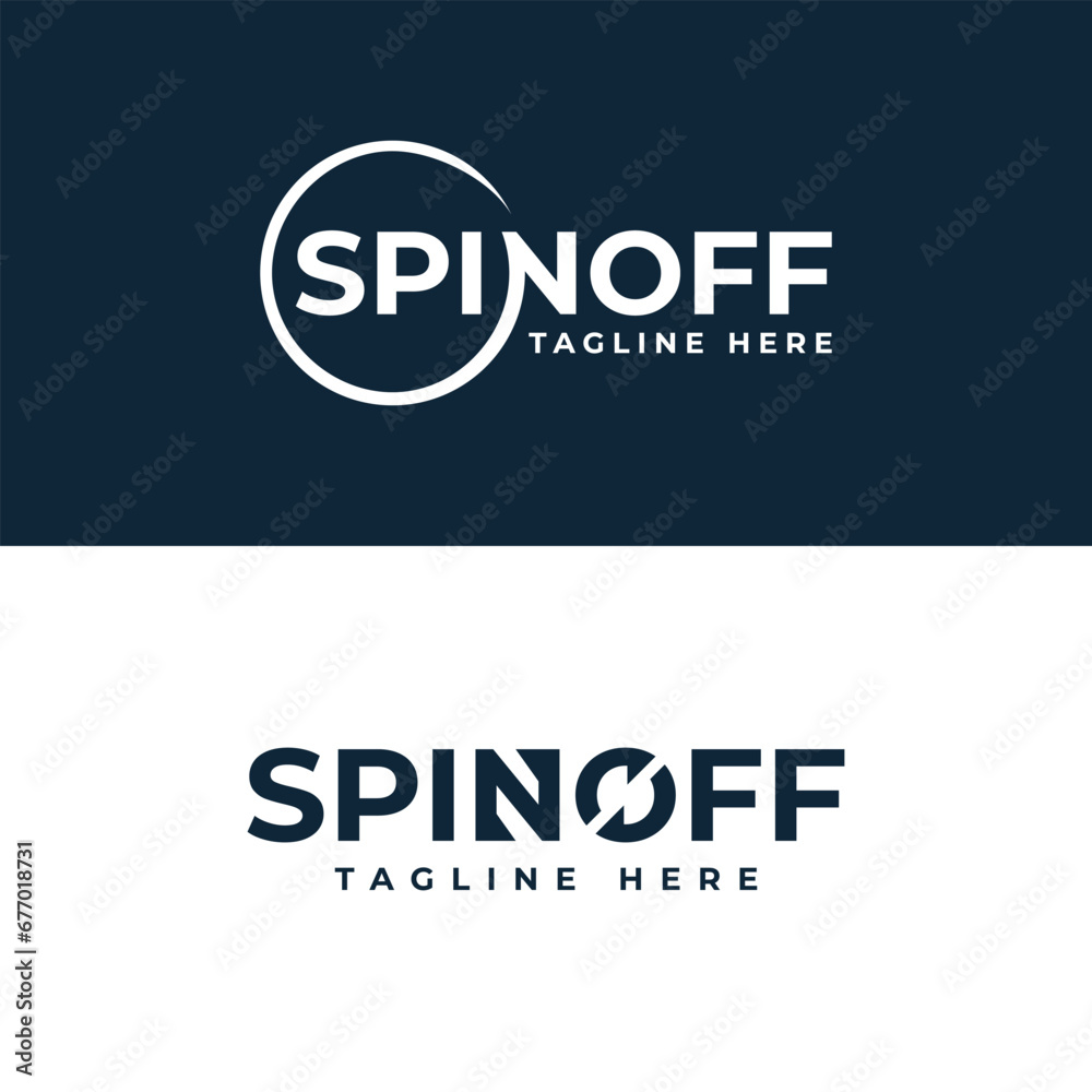 spinoff logo wordmark creative text logo modern concept design spinoff logo wordmark creative text logo modern concept design