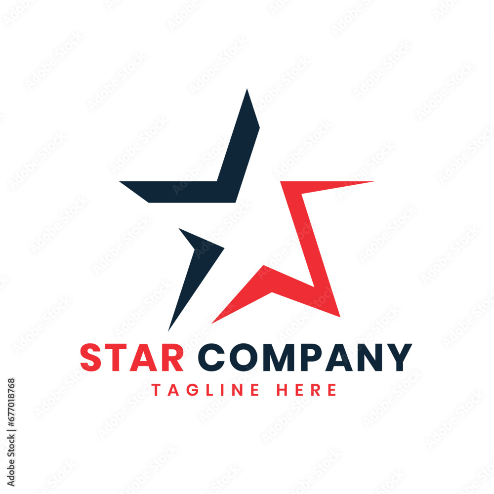 Obraz premium star logo design creative modern minimal concept