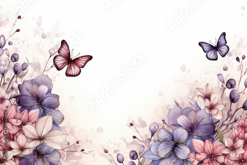 flowers and butterflies
