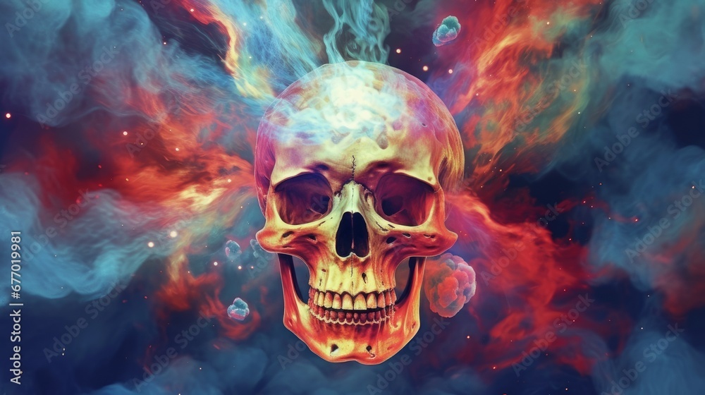 skull in smoke skull in smoke