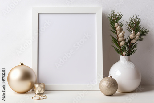 frame on the wall with a mirror