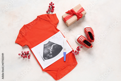 Composition with baby cloth...