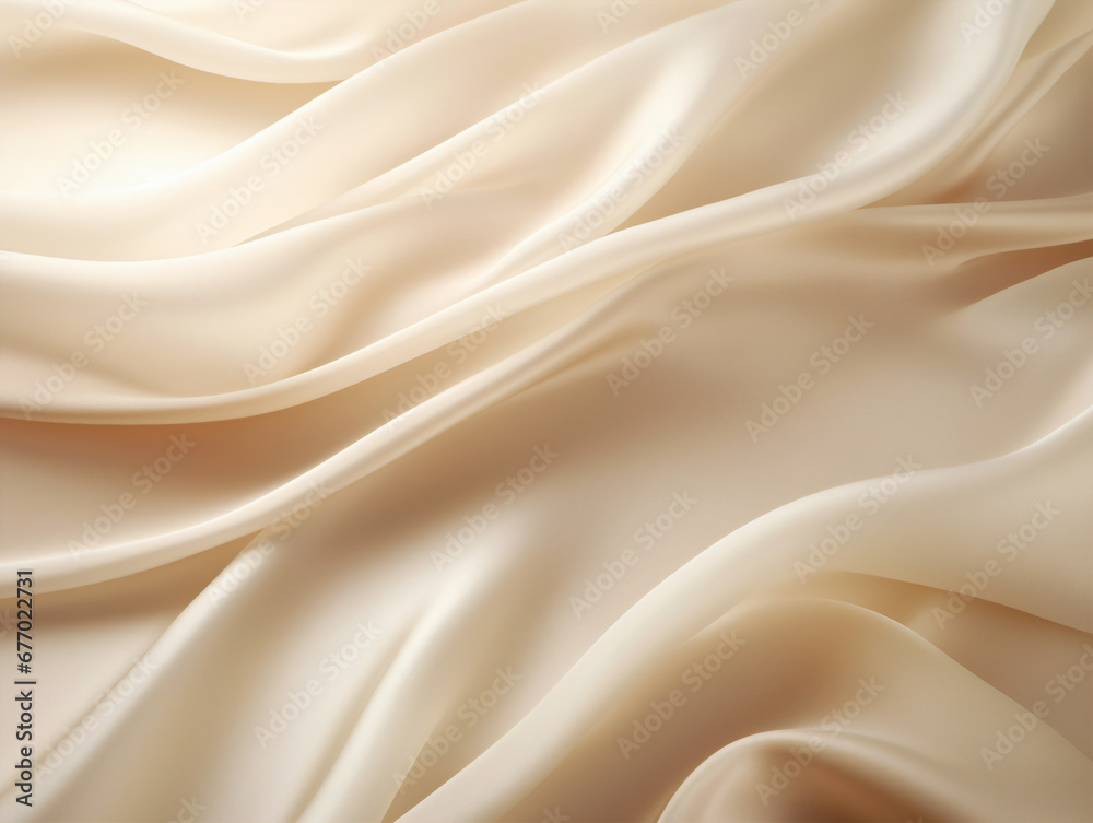Fototapeta premium Flowing delicate silk or satin fabric background