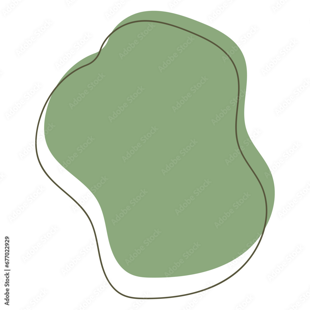 abstract blobs green and outline for background abstract blobs green and outline for background