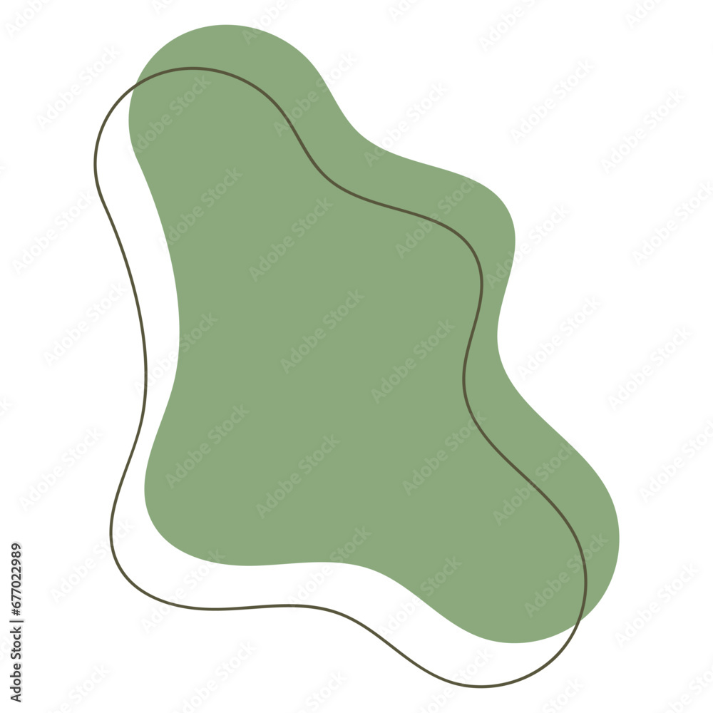 abstract blobs green and outline for background abstract blobs green and outline for background