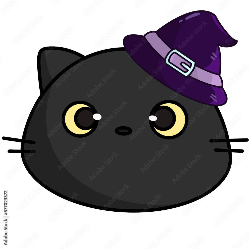 Cute head black cat for you
