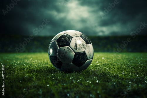 soccer ball on green grass © CREAM 2.0