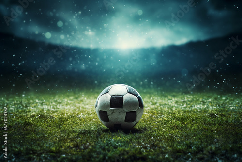 soccer ball on the grass