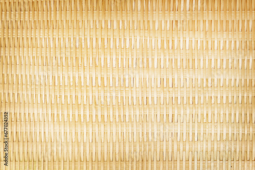 close up woven bamboo wall pattern texture background