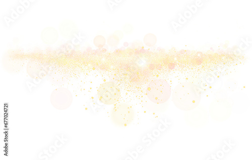 Luxury gold glitter. golden sparkle confetti. shiny glittering dust. corner frame border transparent background