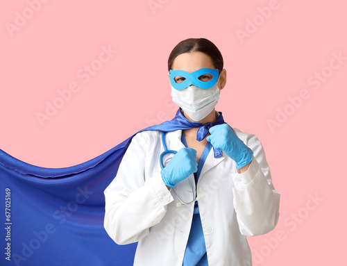 Beautiful female doctor in ...