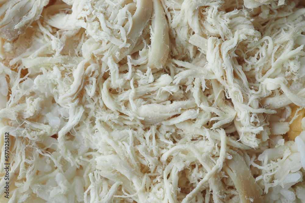 Shred boiled chicken breast. Boiled chicken breasts Shred boiled chicken breast. Boiled chicken breasts
