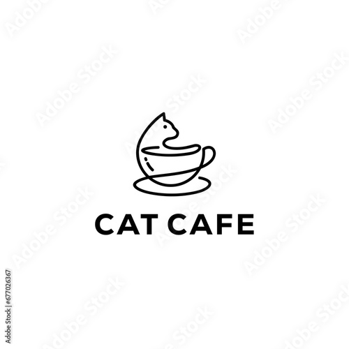 cat cafe logo © mei