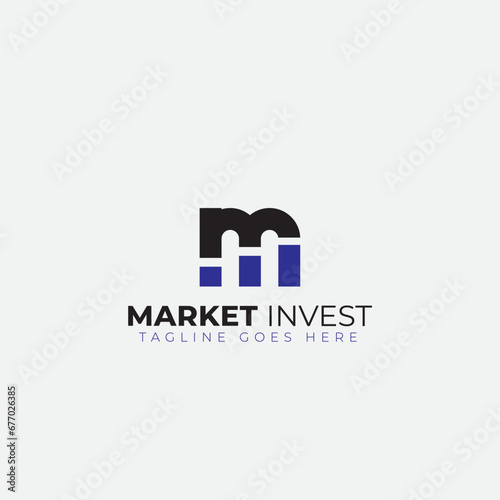 Letter M and Financial icon growth logo