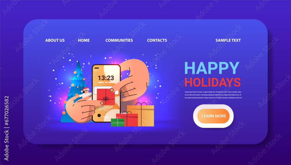 girl in santa claus hat with smartphone receives notification about plane tickets discount flight notifications airplane travel christmas holidays girl in santa claus hat with smartphone receives notification about plane tickets discount flight notifications airplane travel christmas holidays