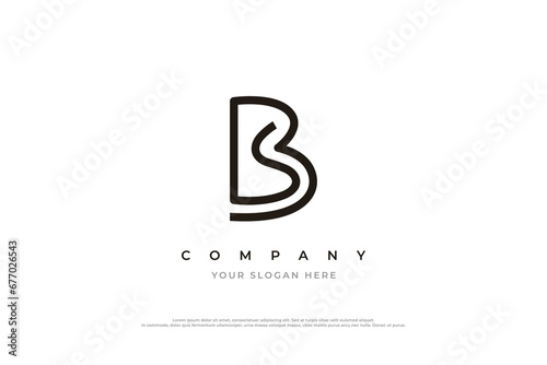 Initial Letter BS Logo or SB Logo Design Vector Template photo