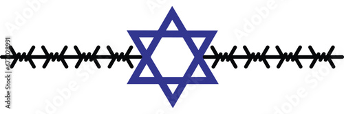 International Holocaust Remembrance Day vector. Star of David . January 27. Important day