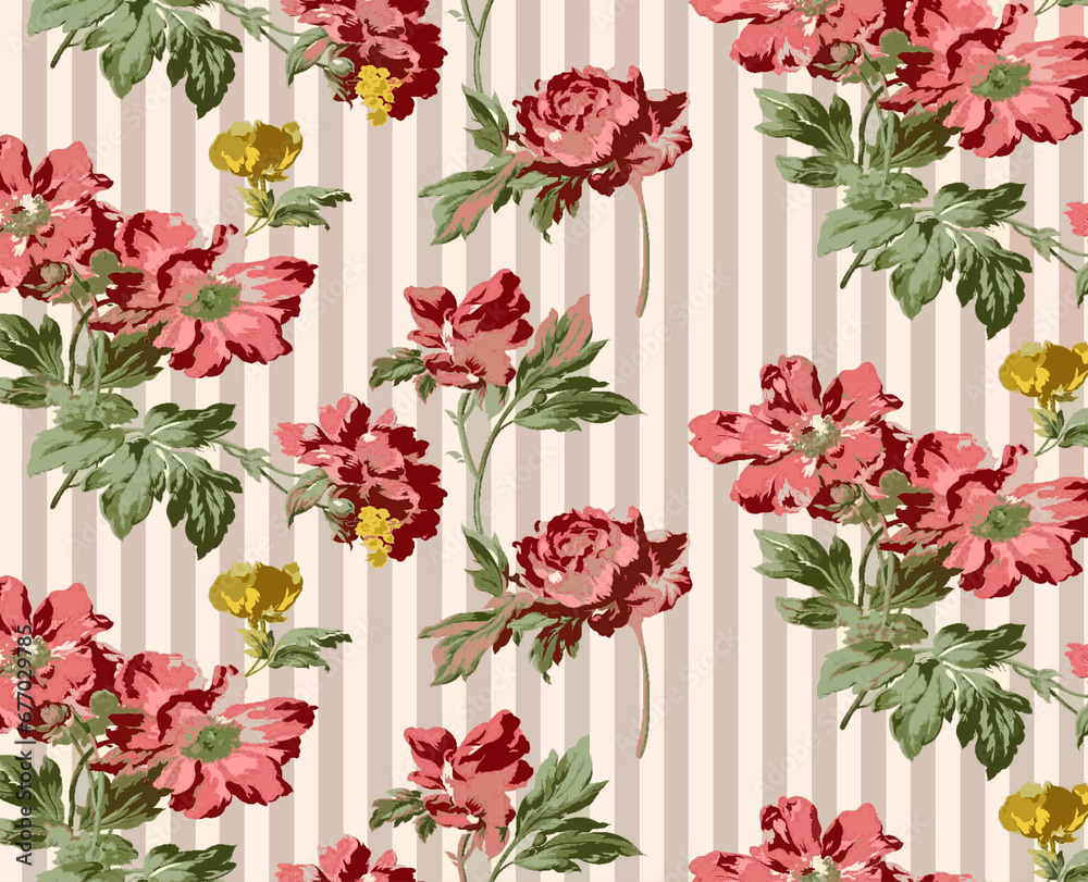 Obraz premium geometrical pattern digital shirt design 