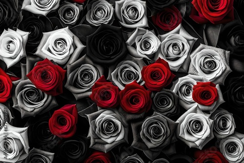 pattern with roses generated by AI technology