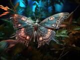 A butterfly on a plant. Generative AI.