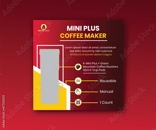 mini plus coffee maker amazon product listing image design